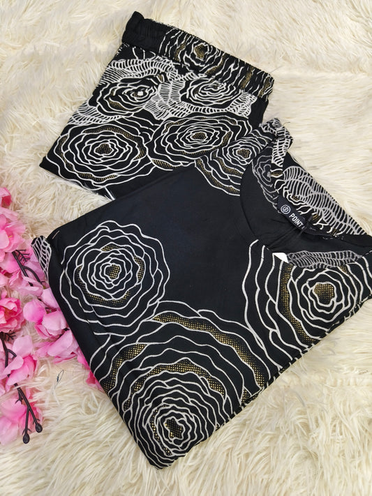 Black korean style cord set