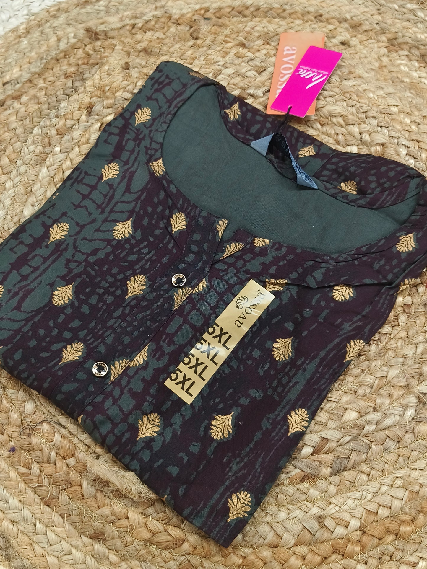 Green  Rayon straight kurta