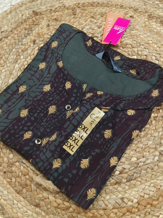 Green  Rayon straight kurta