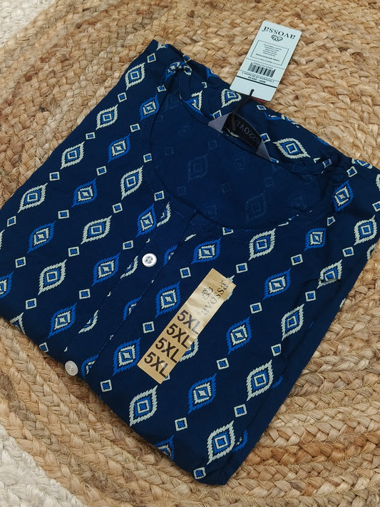 Blue Rayon straight kurta