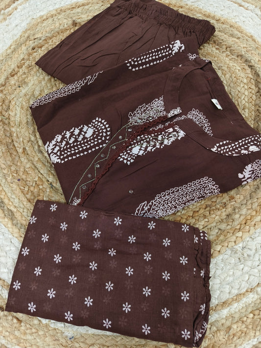 Brown  Pure cotton suits