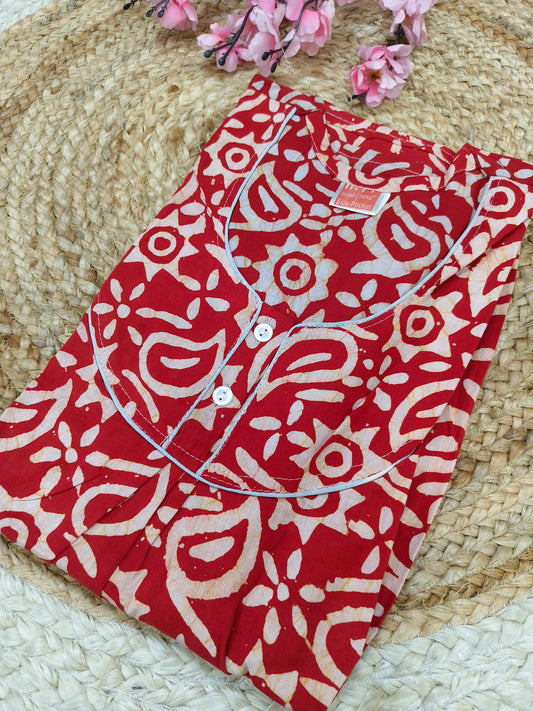 Red pure cotton Nighty