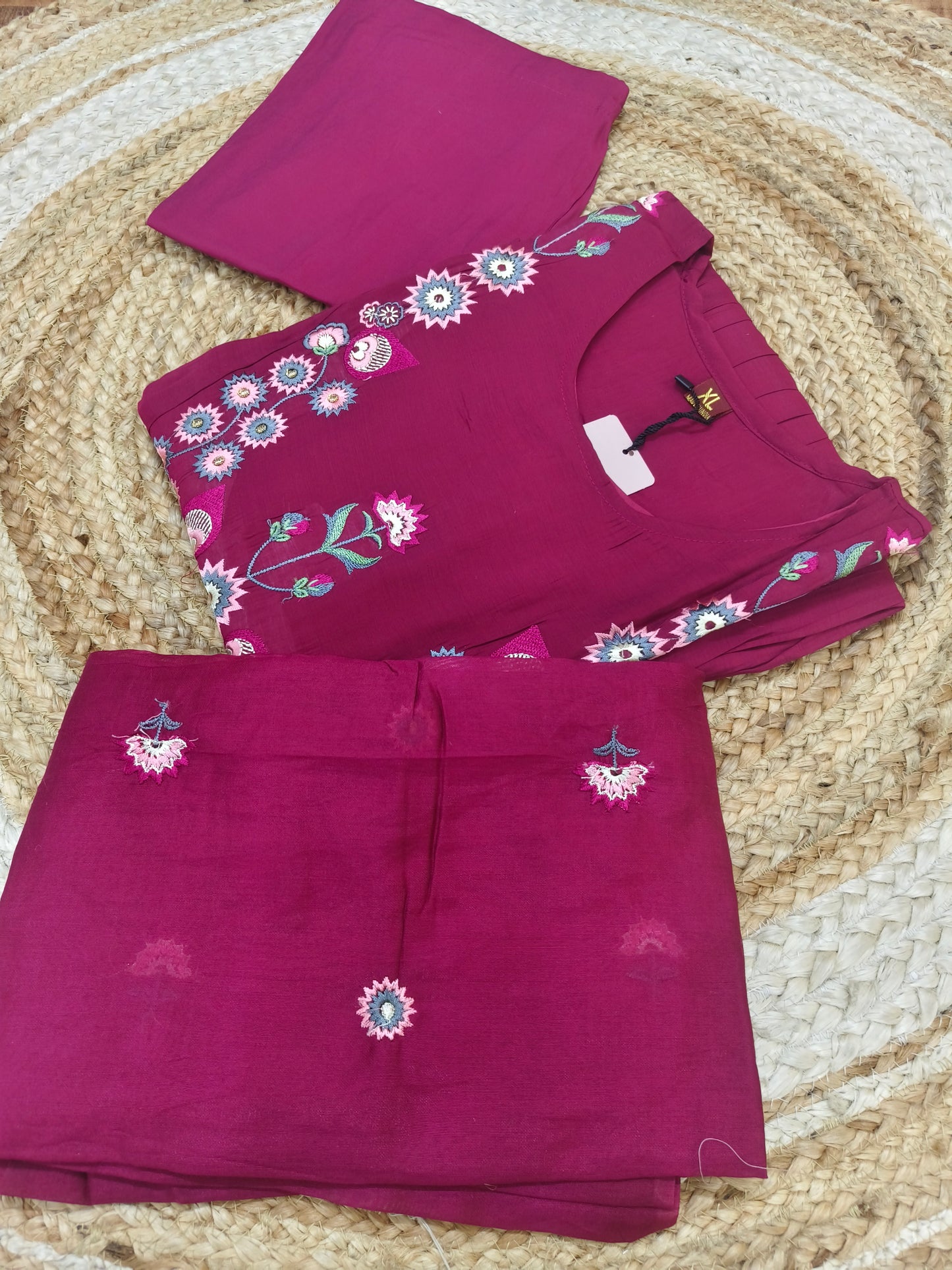 Pink designer Aline suit