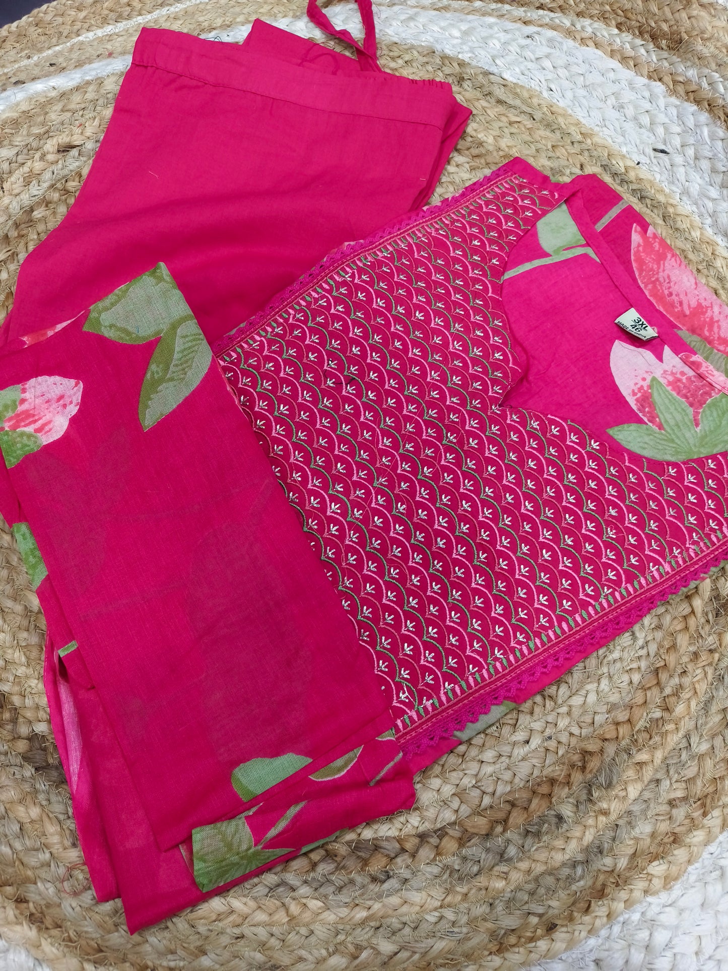 Pink Cotton sets with duppata