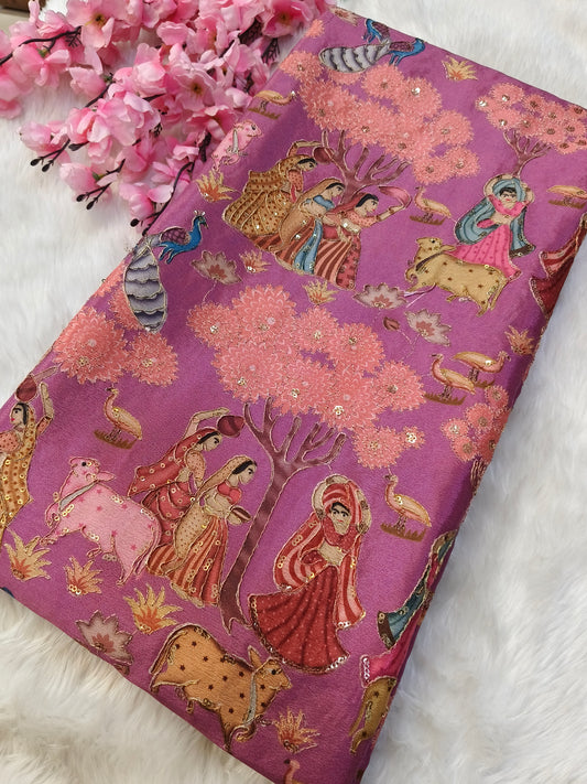 Mauve Silk blouse piece