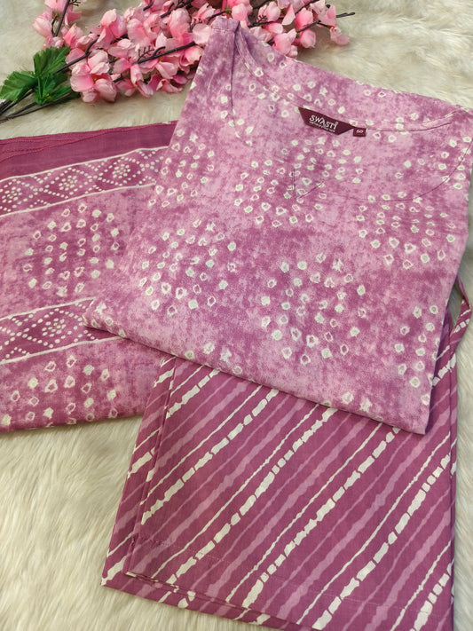 Pink pure cotton suits