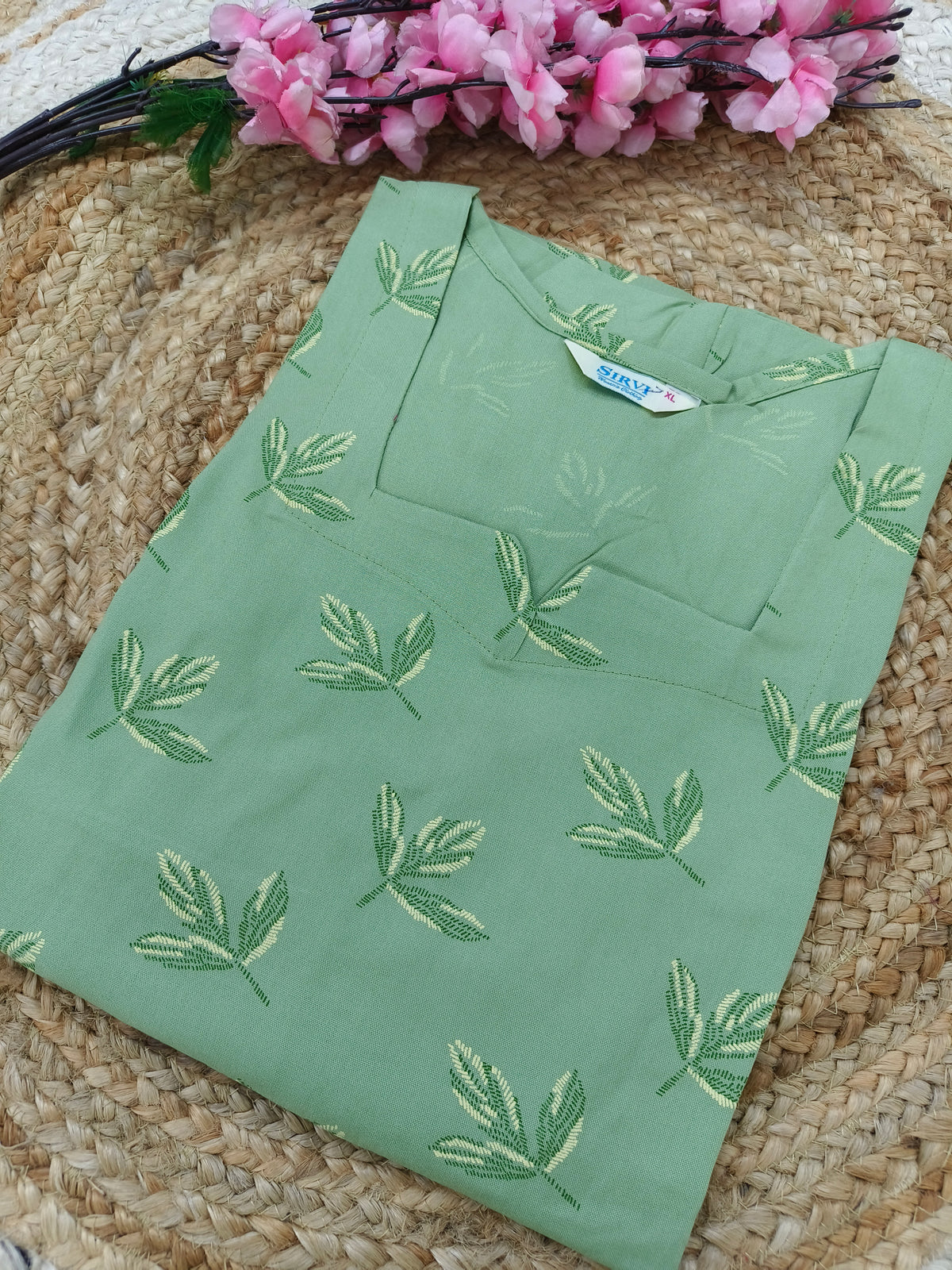 Light Green Rayon straight kurta