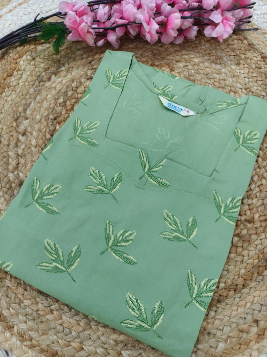 Light Green Rayon straight kurta