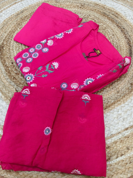 Pink designer Aline suit