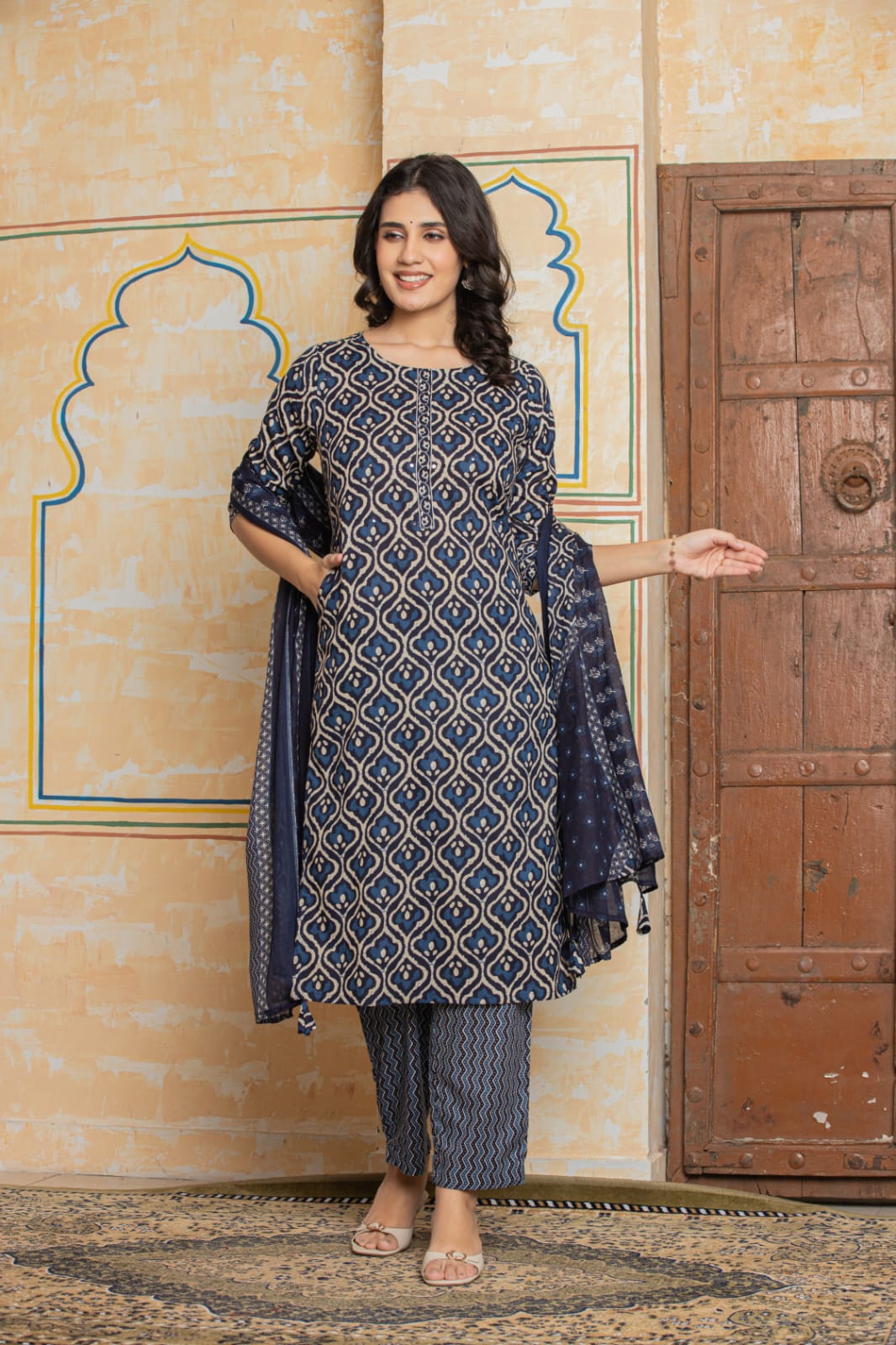 Indigo purecotton suits