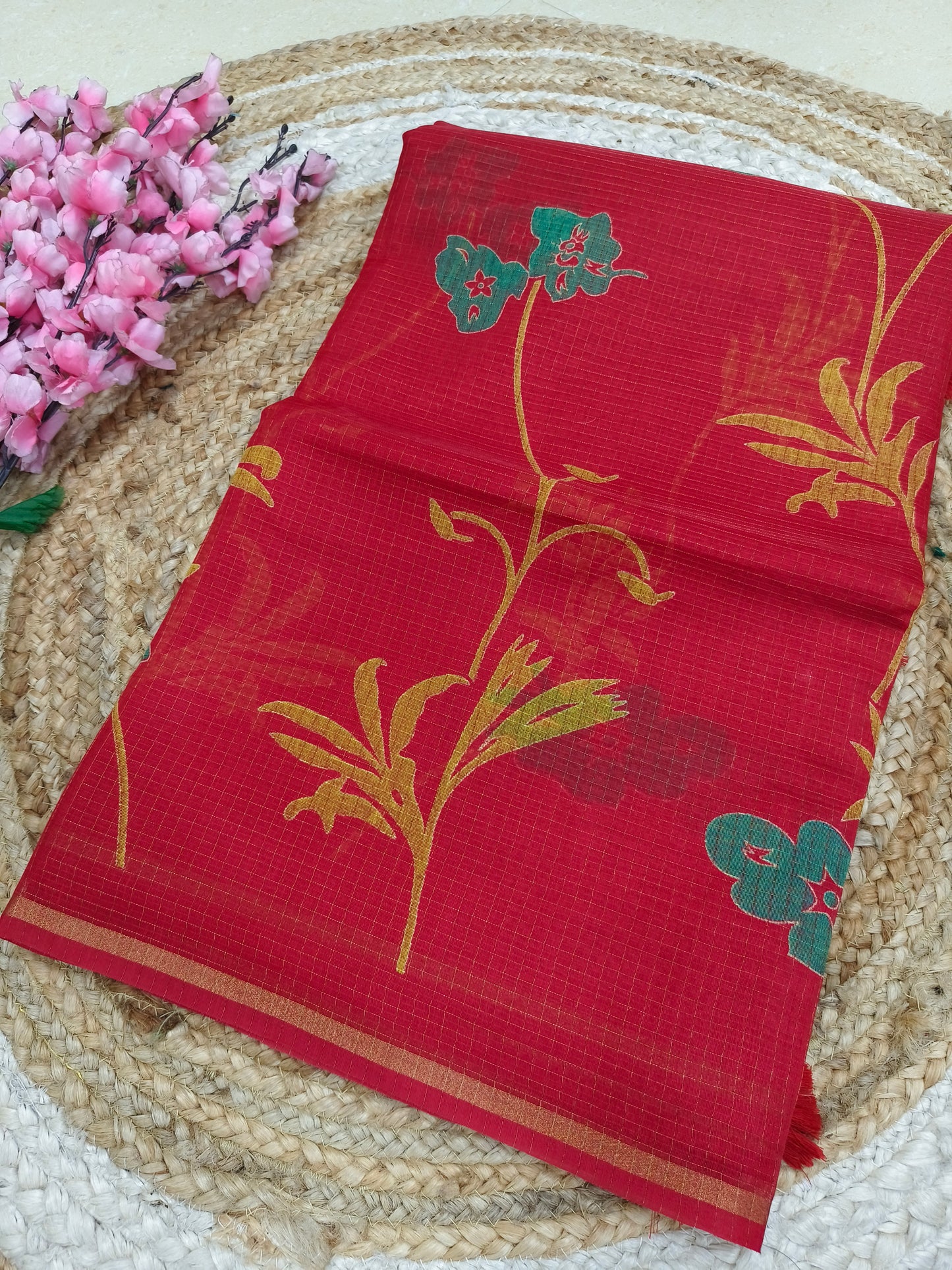 Elegant Red Kota Silk Saree