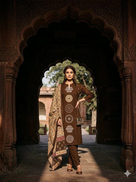 Brown pure cotton suits