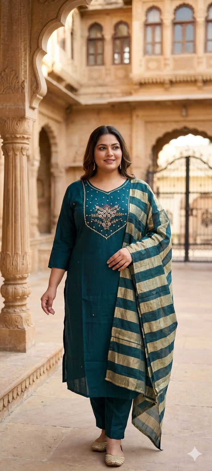 Teal Blue designer salwar suits
