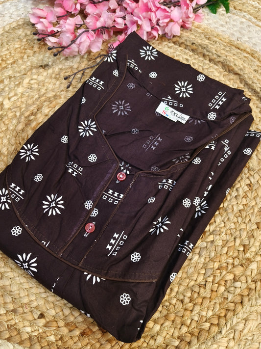 Brown Pure cotton Nighty