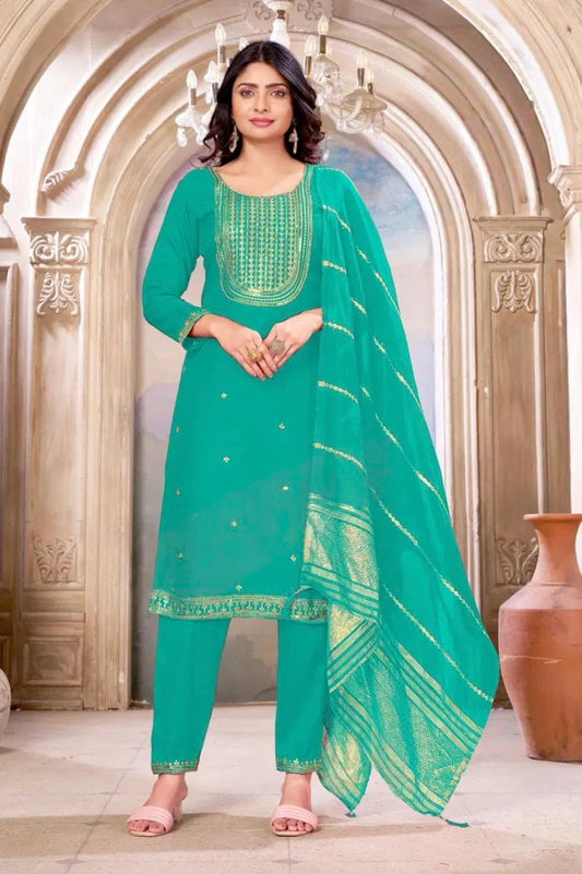 Blue  designer straight cut Suit