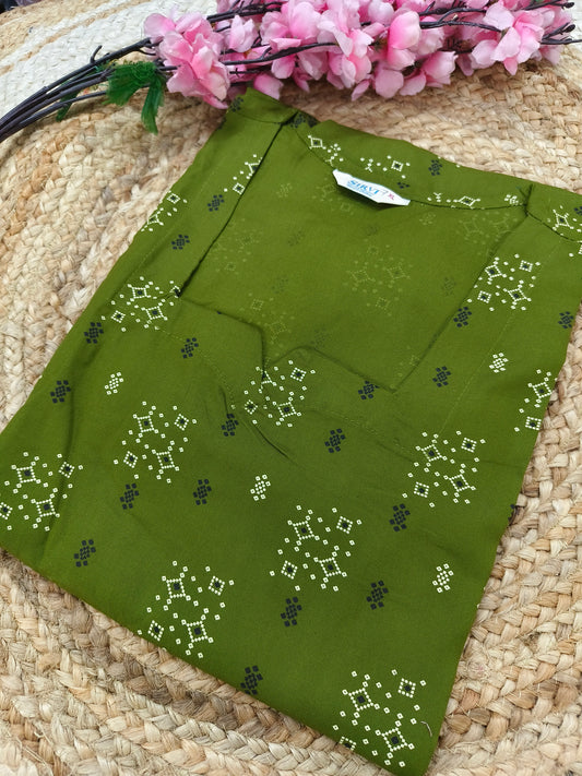 Green Rayon straight kurta