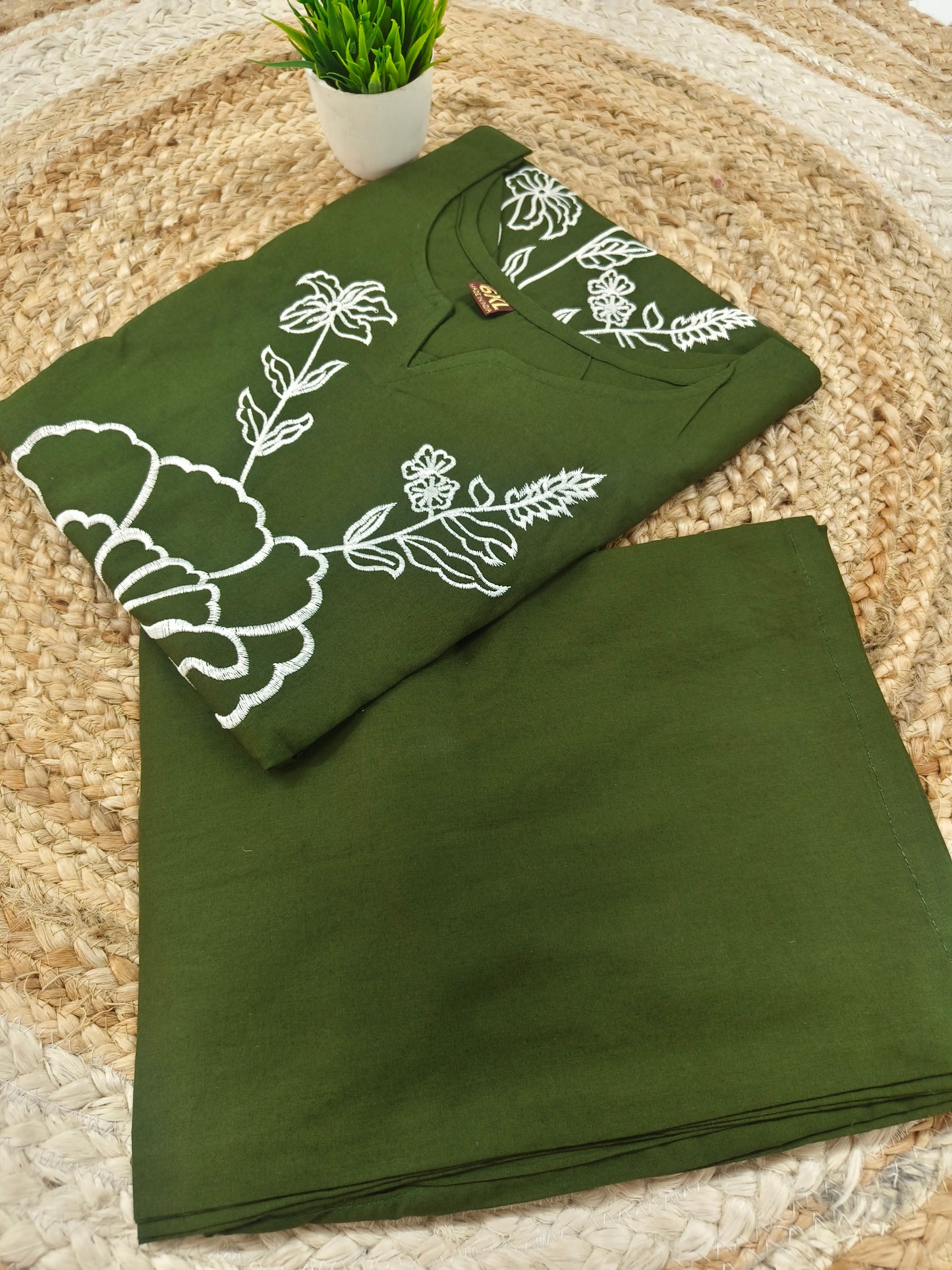 Green cotton cord sets