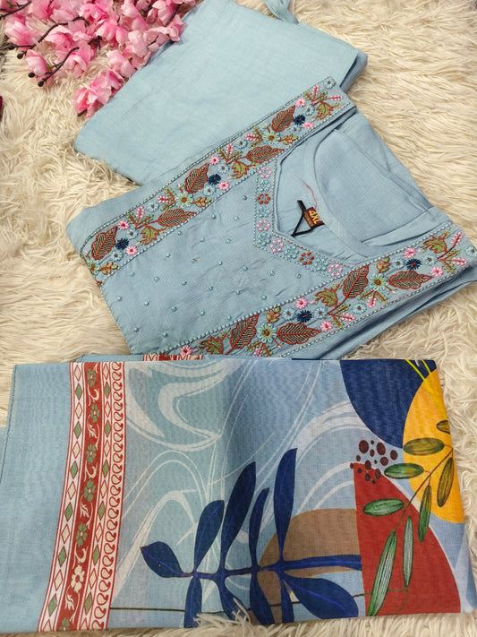 Light Blue Elegant Aline designer suits