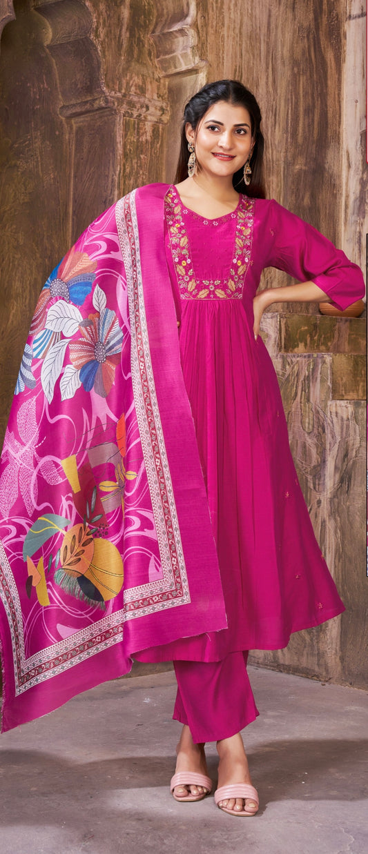 Pink Elegant Aline designer suits