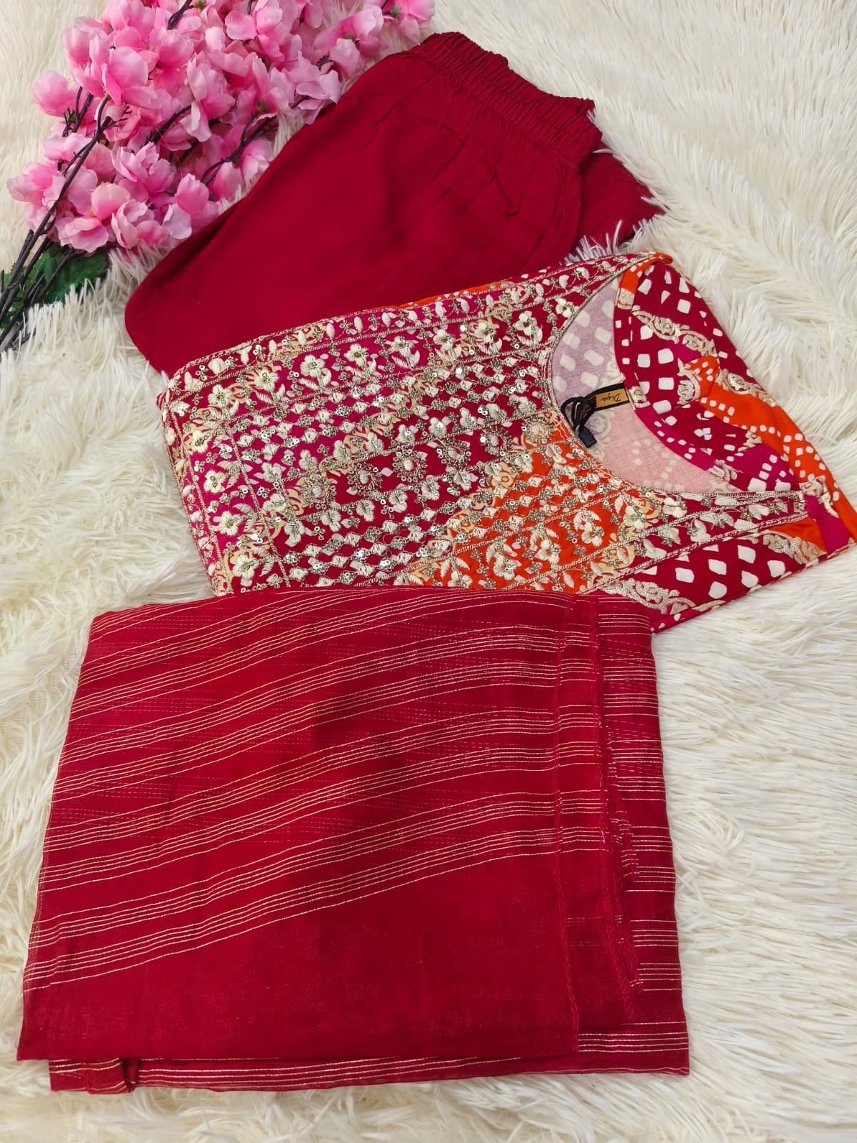 Pink designer Full set Dress