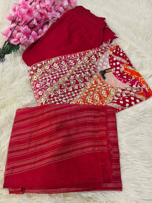 Pink designer Full set Dress