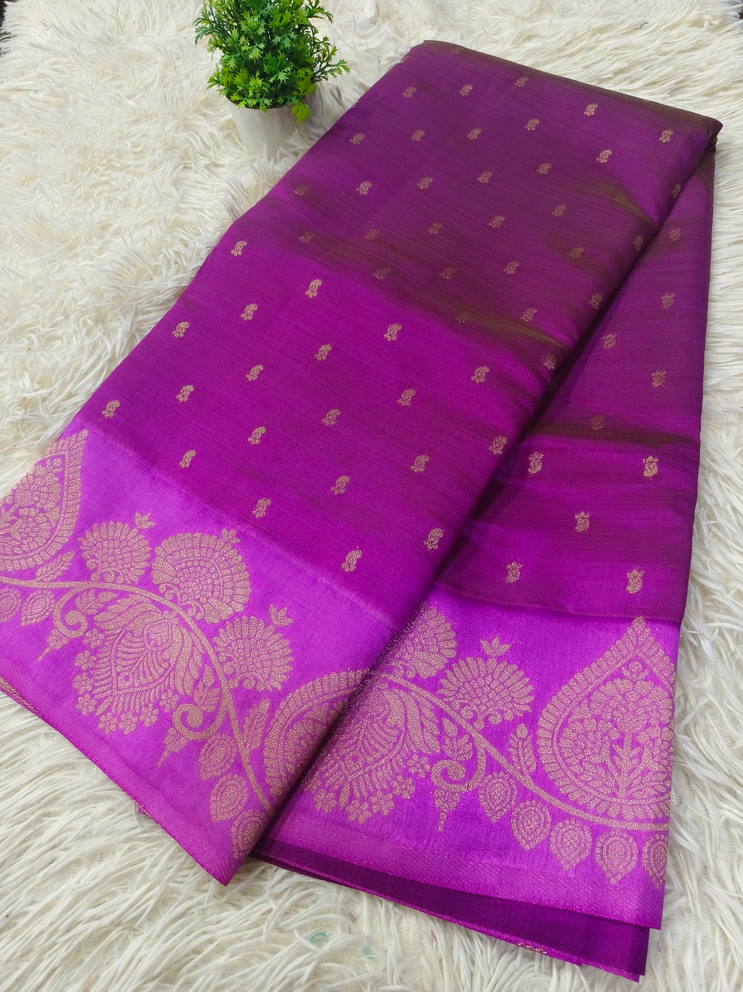 Mejantha pink with Rose pink soft silk saree