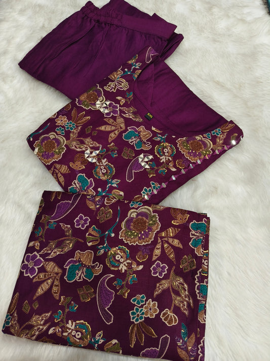 Wine designer salwar suit