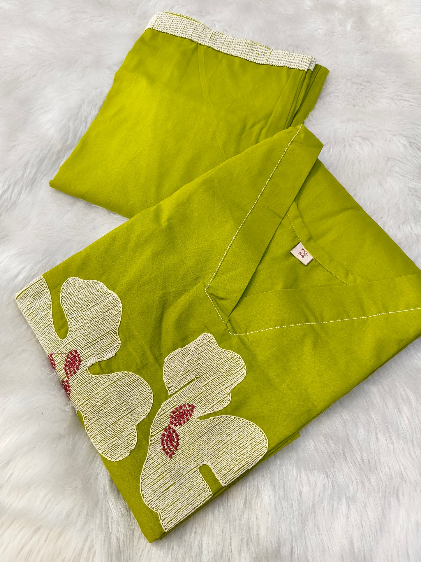 Green pure cotton cord set