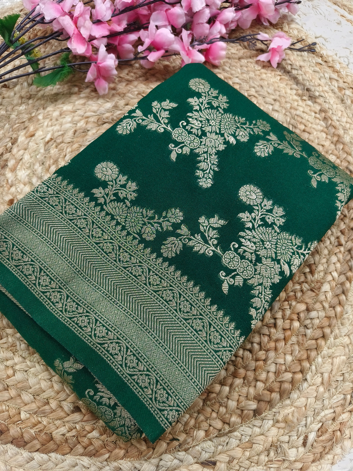 Green Georgette silk saree
