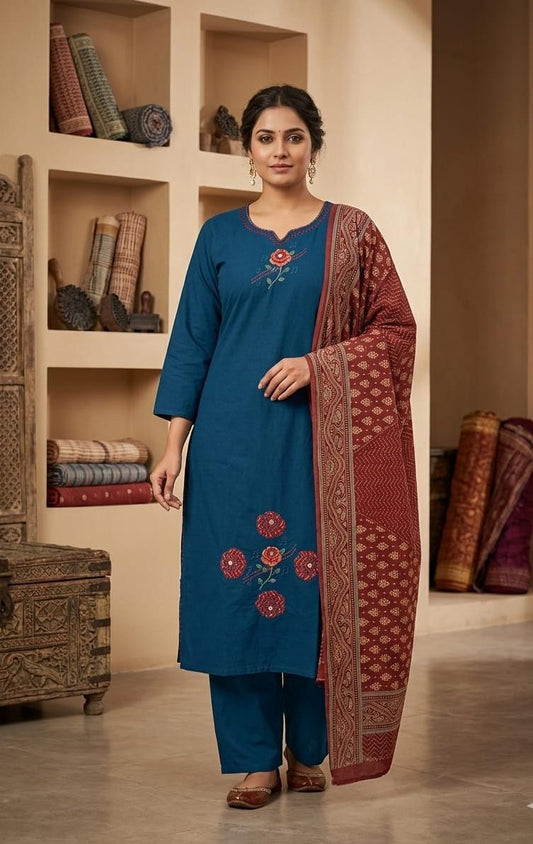 Blue pure cotton suits