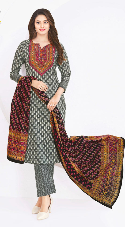 Greyish black cotton suits