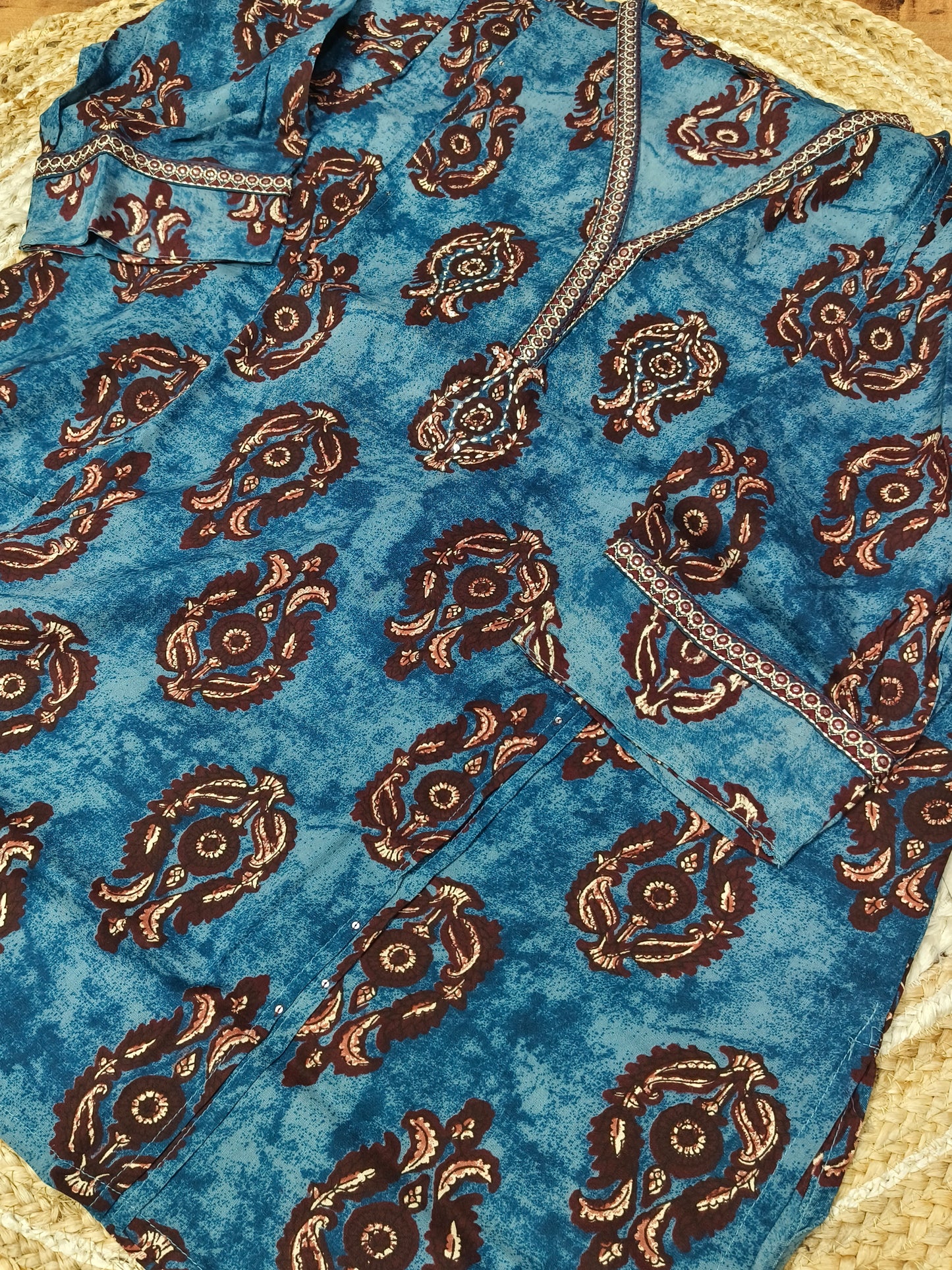 Blue soft Royan short Kurtis