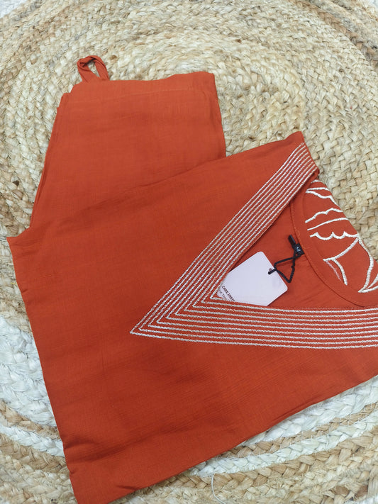 Rustic Orange cotton cord sets