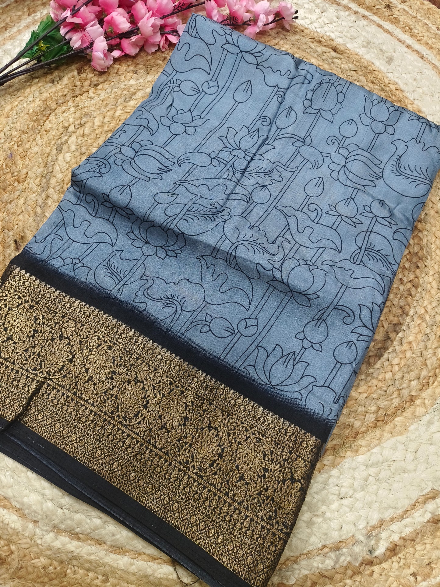 Blue Binny silk saree