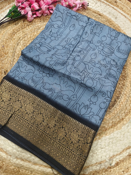 Blue Binny silk saree