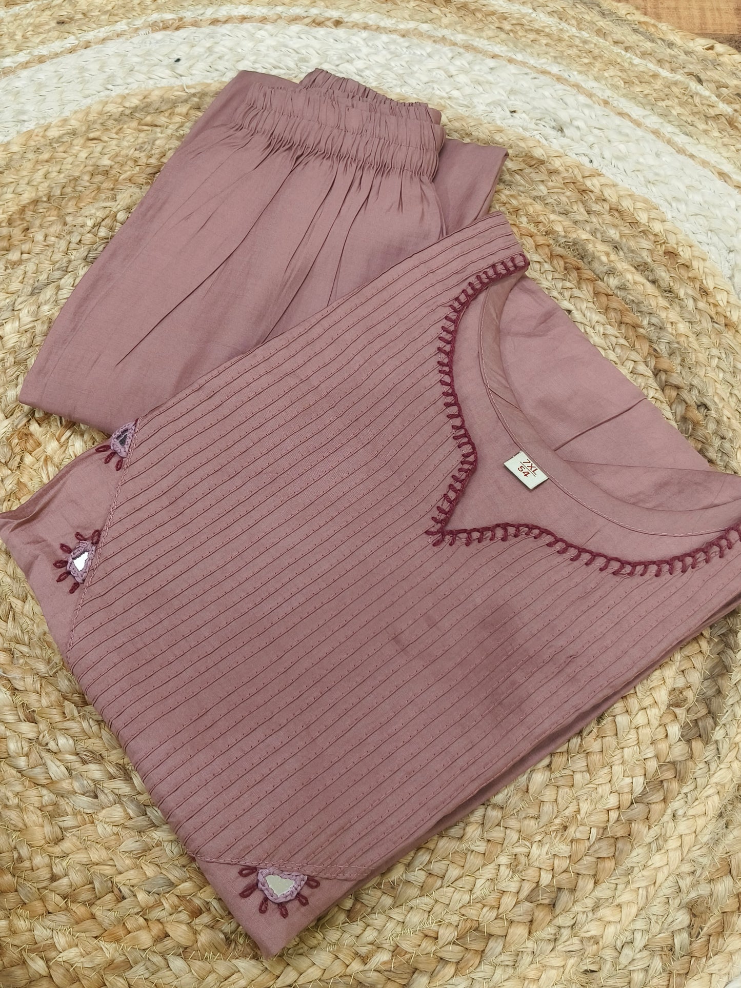 Mauve cotton cord sets