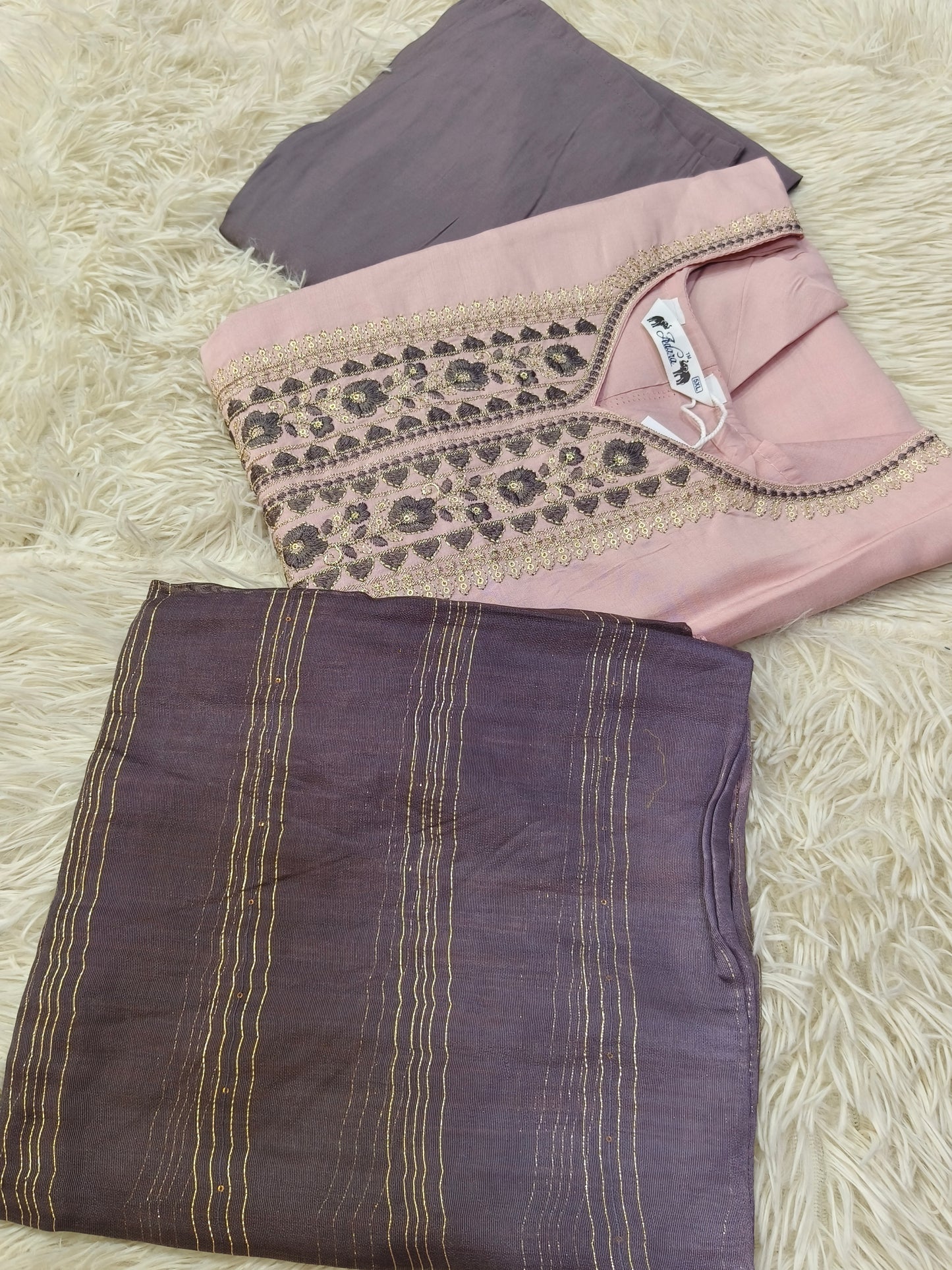 Pastel Pink with grey Eelgent designer suits