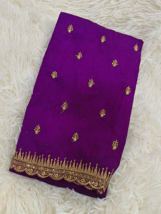Purple Silk Cotton blouse material