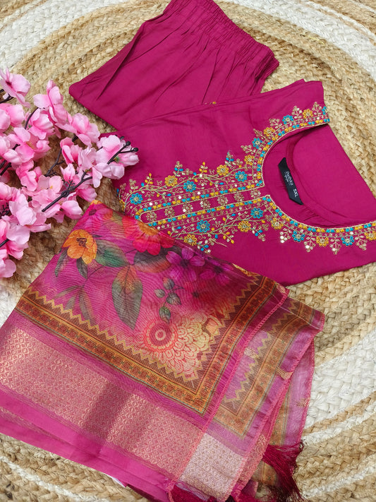 Mauve designer suit