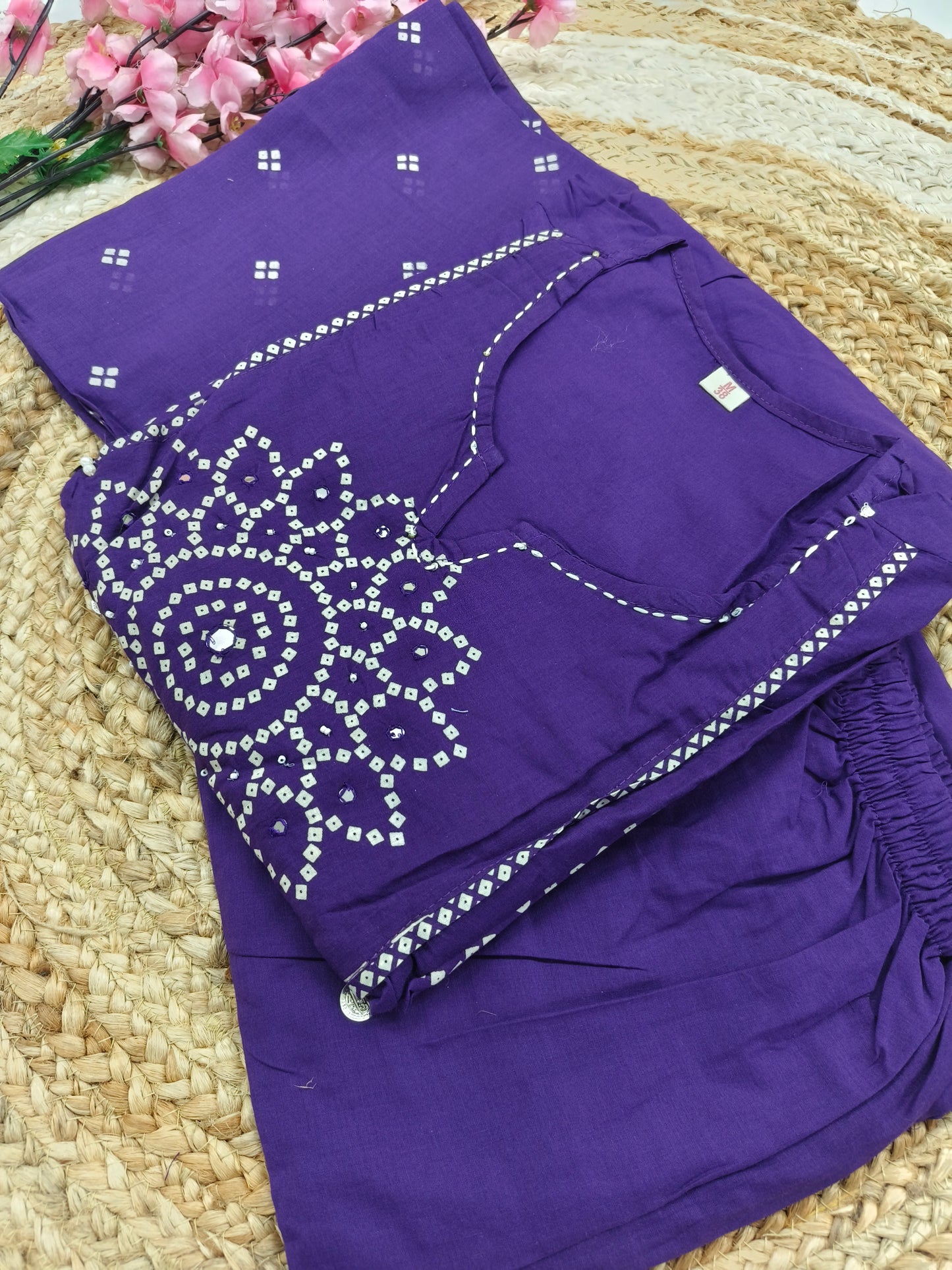 Purple cotton umbrella suit