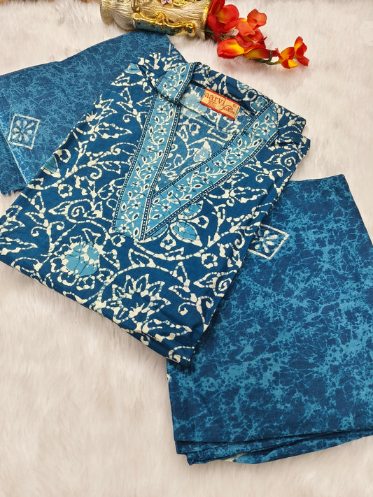 Sky blue Pure Cotton Suit