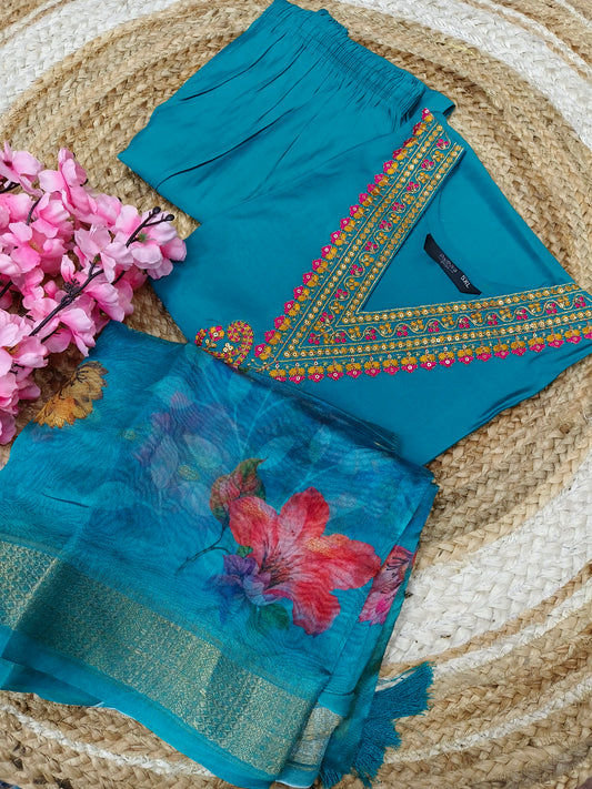 Blue designer suit