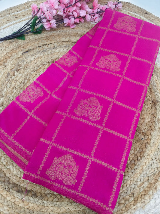 Rani Pink Elegant crape silk saree