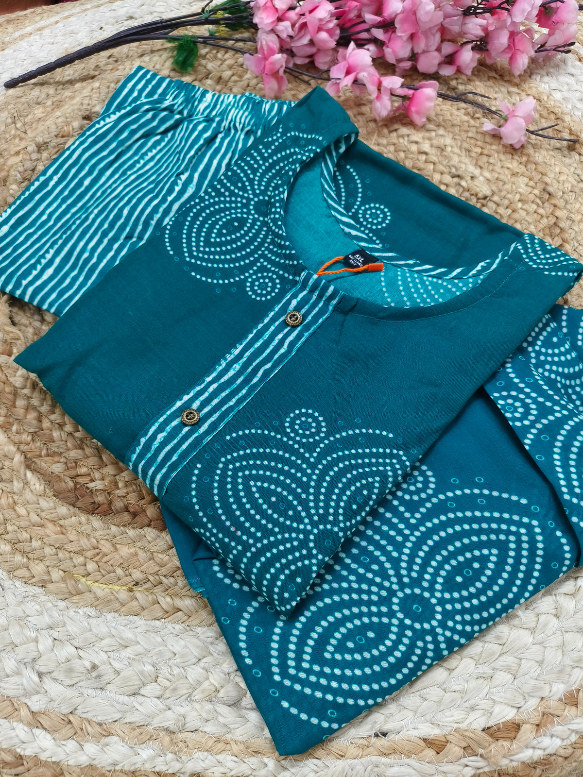 Blue Cotton sets with duppatta
