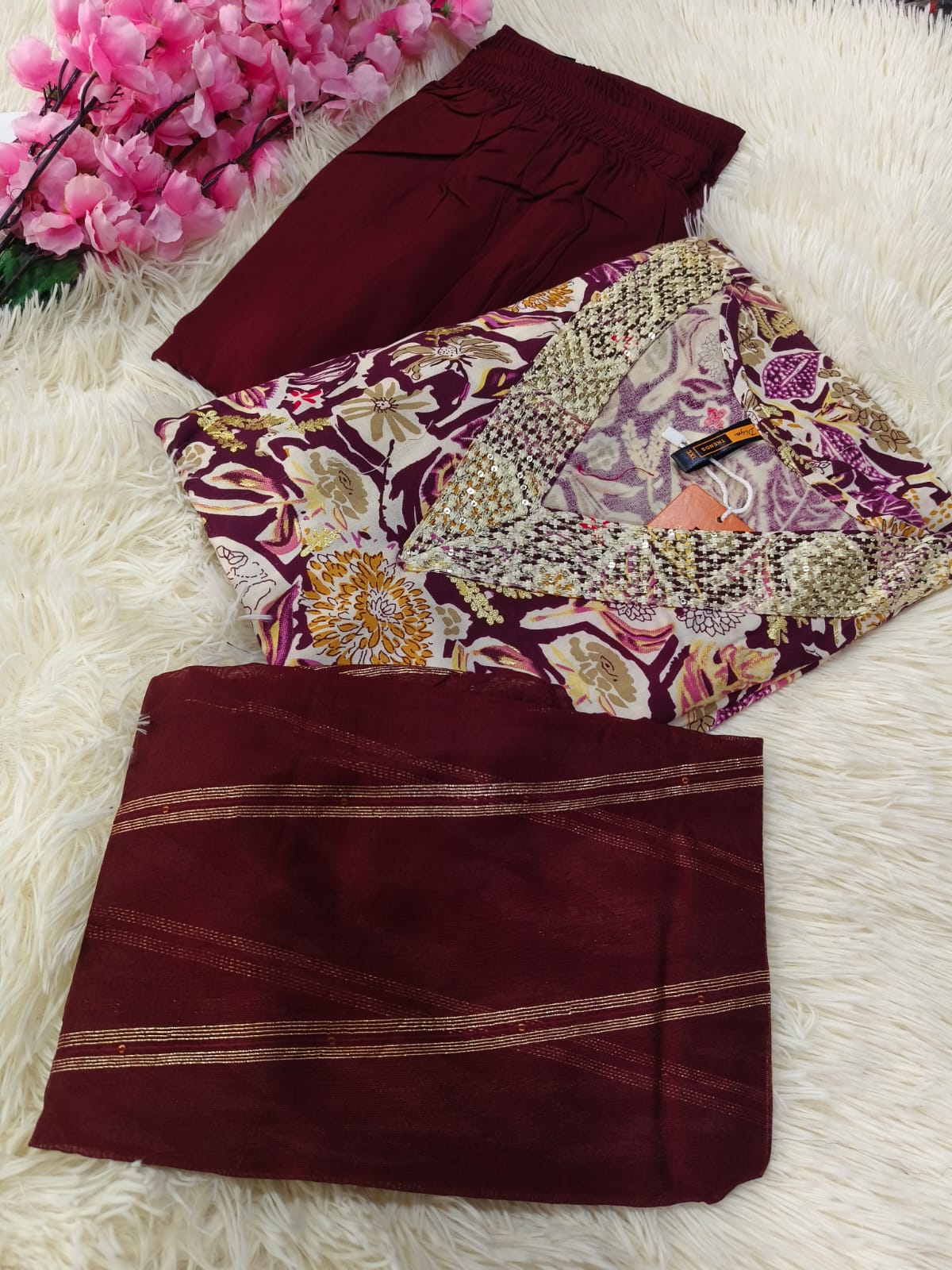 Wine designer Full set Dress