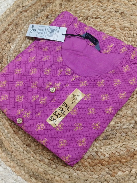 Pink  Rayon straight kurta