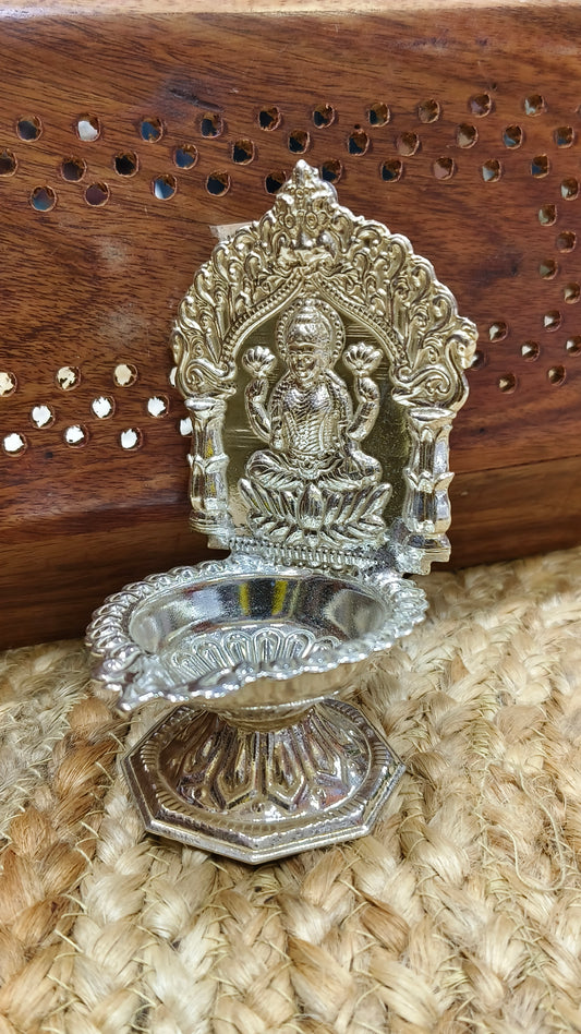 German silver Kamakshi Deepa- large