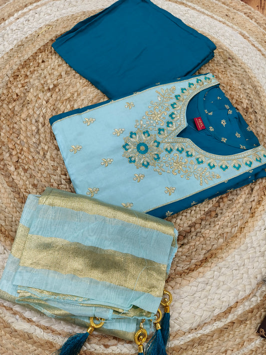 Blue Plus size salwar suites