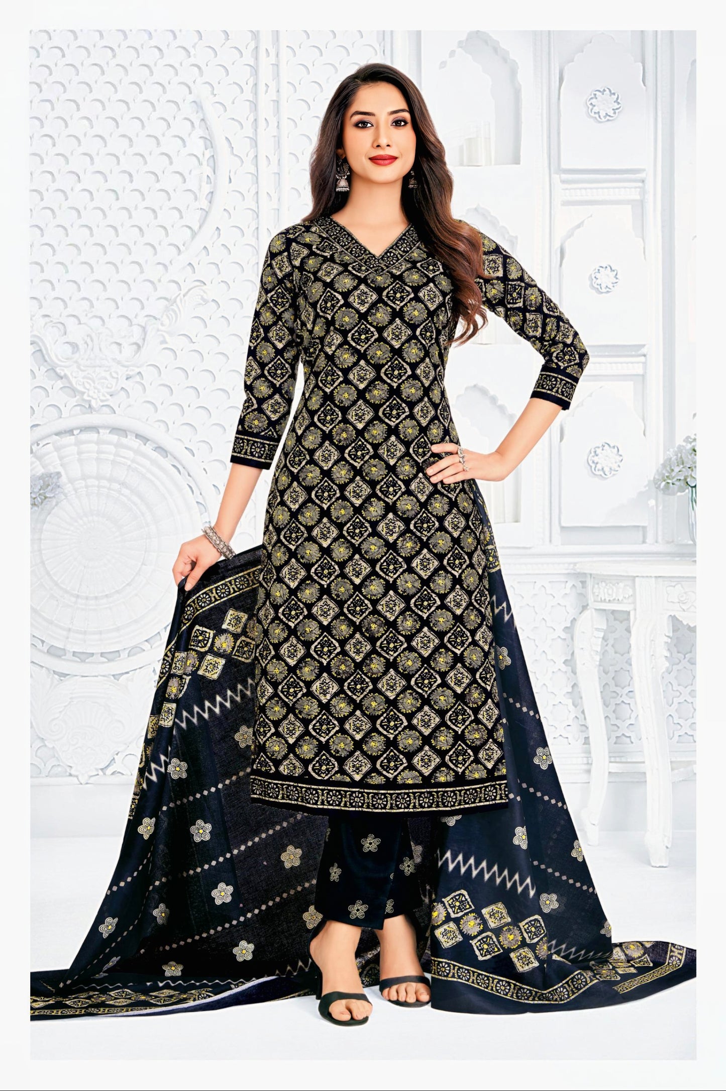 Black pure cotton suits