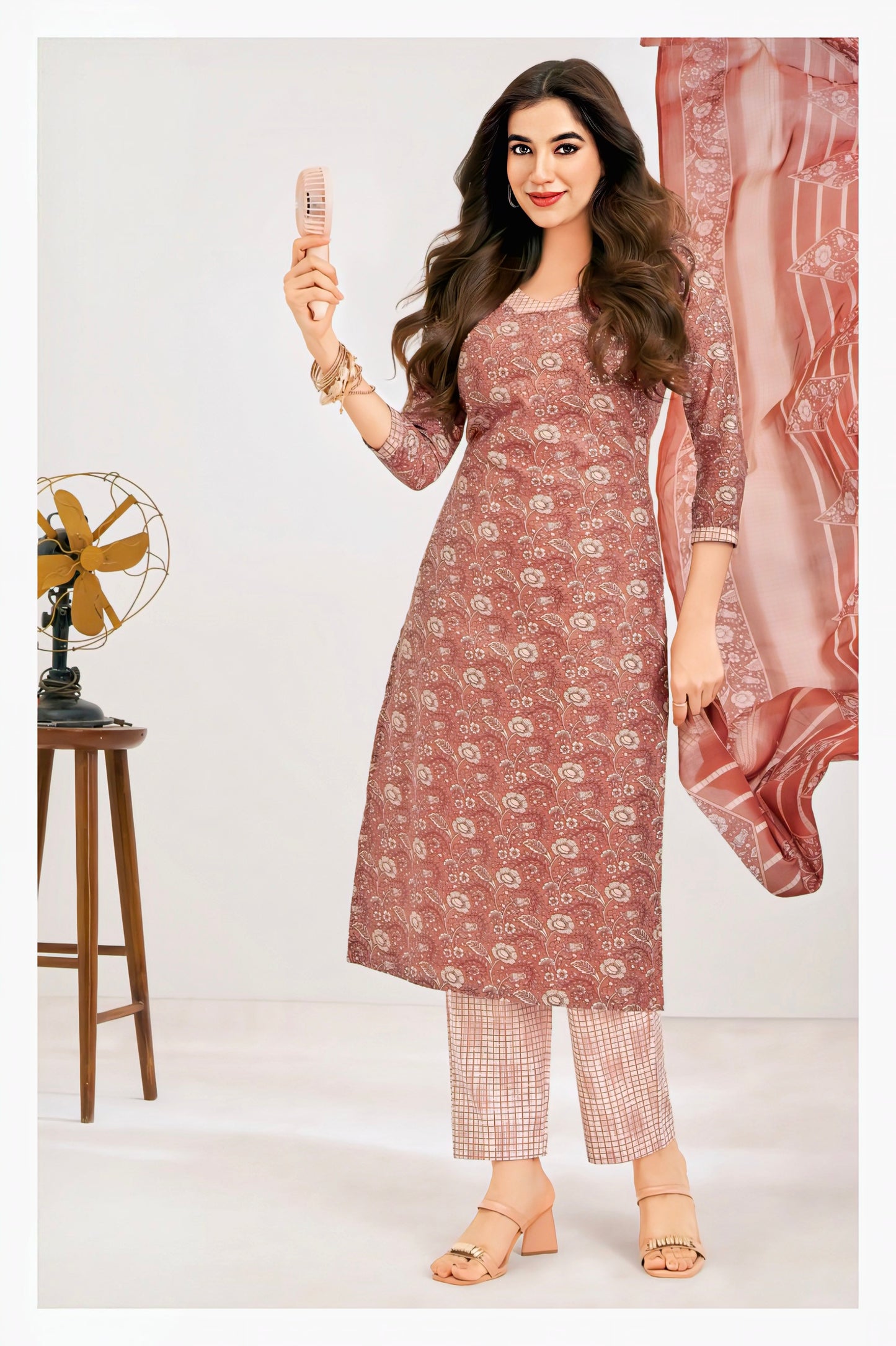 Beige pure cotton suits